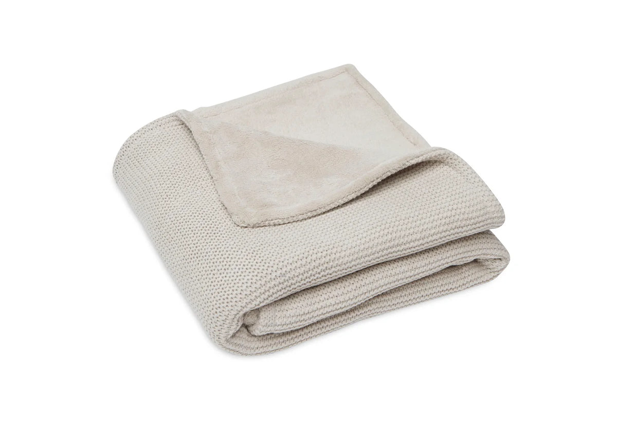 Deken Basic Knit - Nougat/Fleece - jollein