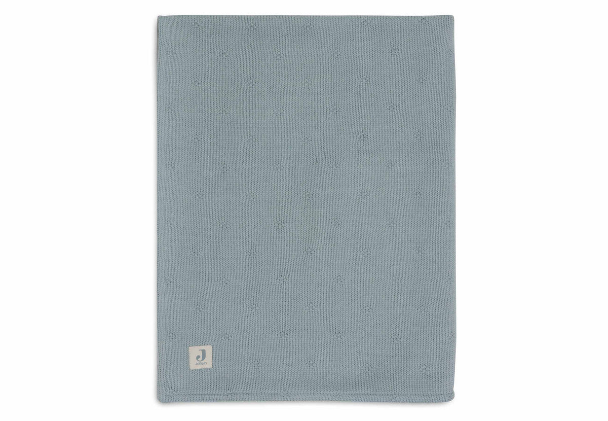 Deken - Cosy Knit - Velvet - jollein - sea green