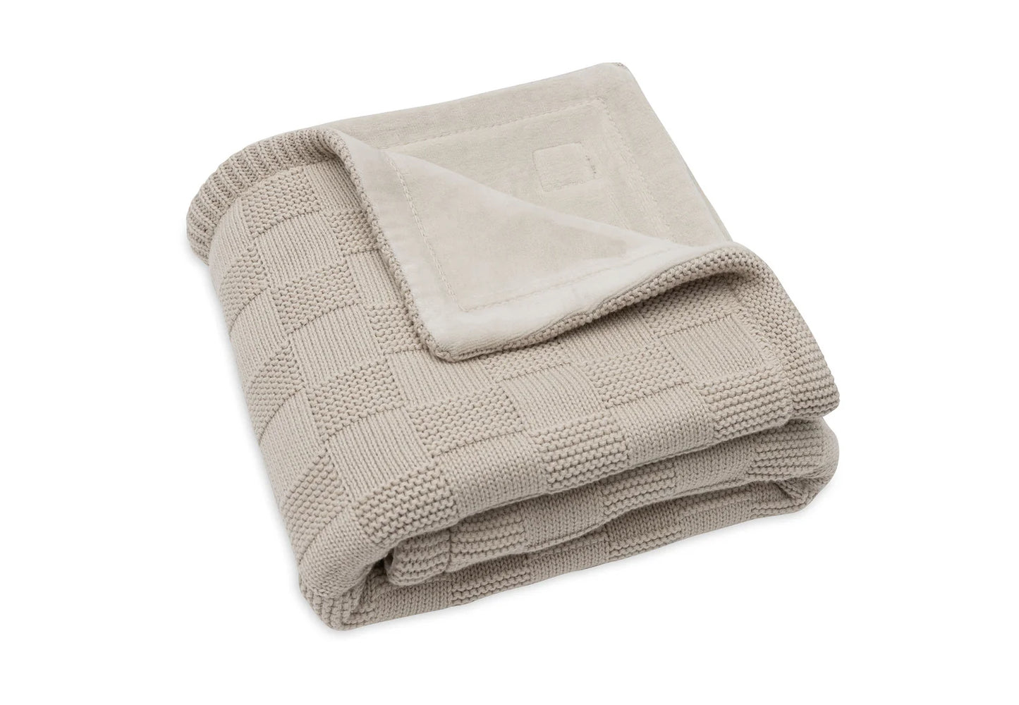 jollein  Deken - Box Knit - Velvet - Warm Sand