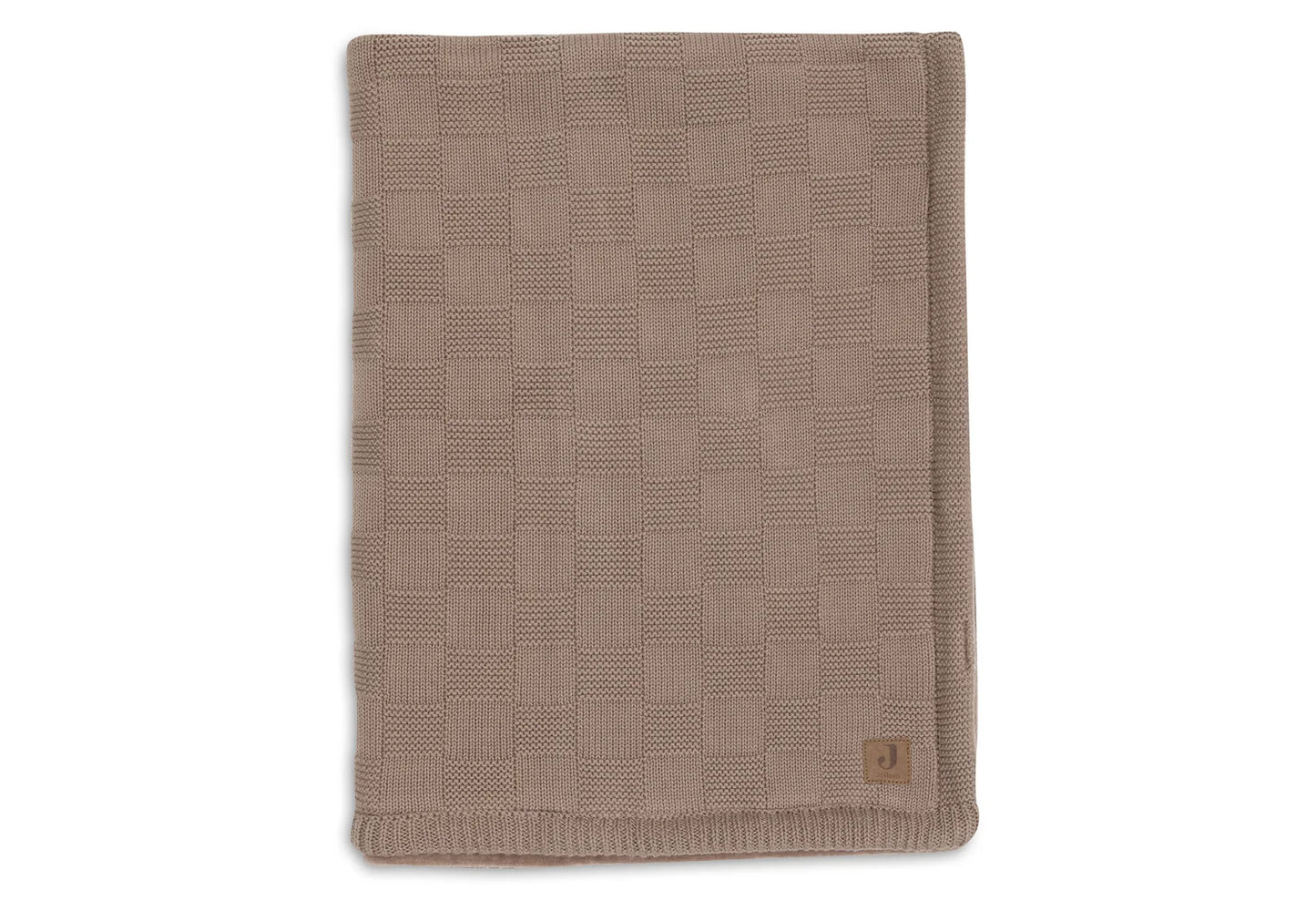 jollein  Deken - Box Knit - Velvet - Milky Coffee