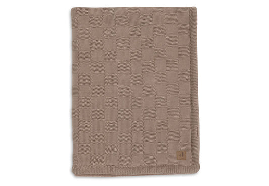 jollein  Deken - Box Knit - Velvet - Milky Coffee