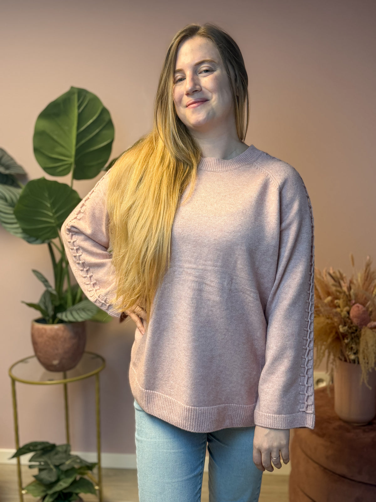 sweater - pink knots