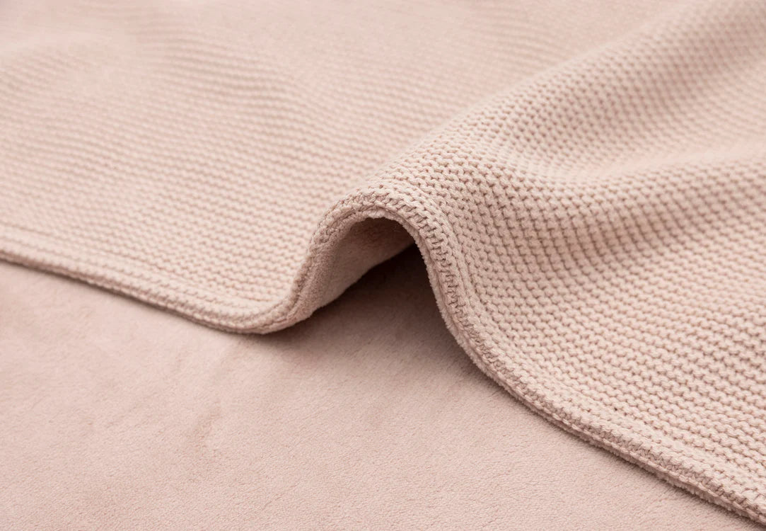 Deken Basic Knit - Wild Rose/Fleece - jollein