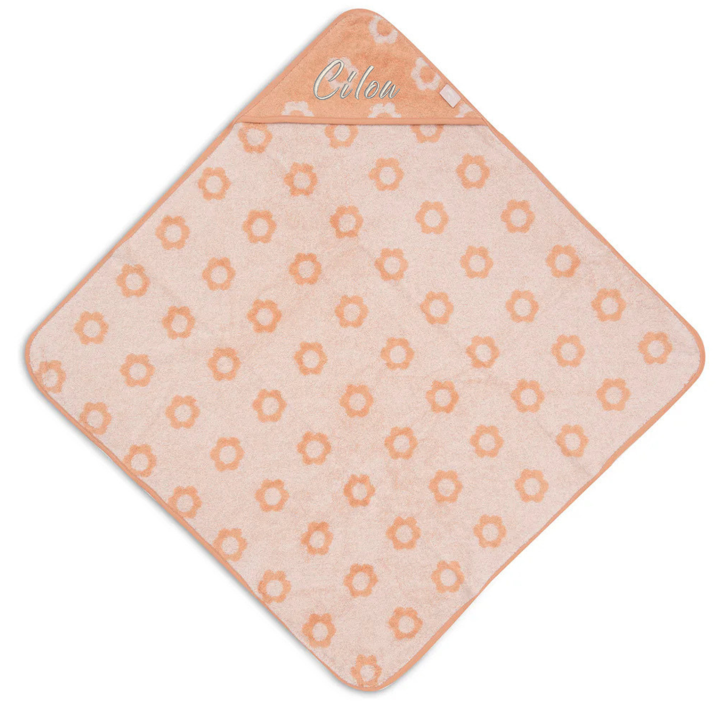 Jollein - Badcape Badstof - Jacquard - Blush