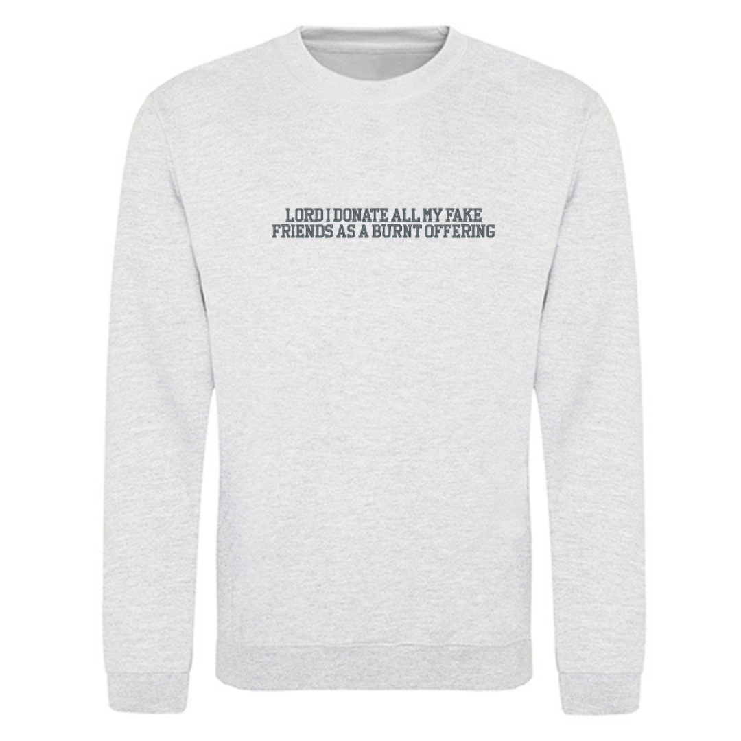Sweater – “LORD I DONATE AL MY FAKE FRIENDS” - soft & salty collection