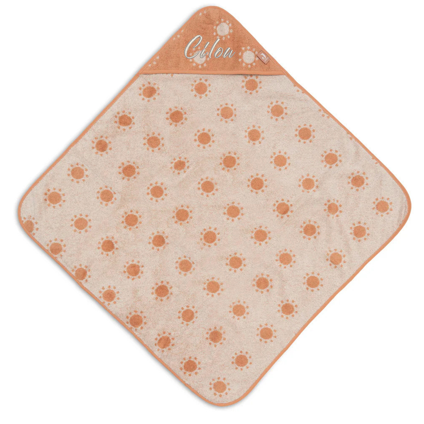 Jollein - Badcape Badstof - Jacquard - Light Terra