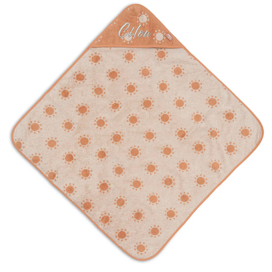 Jollein - Badcape Badstof - Jacquard - Light Terra