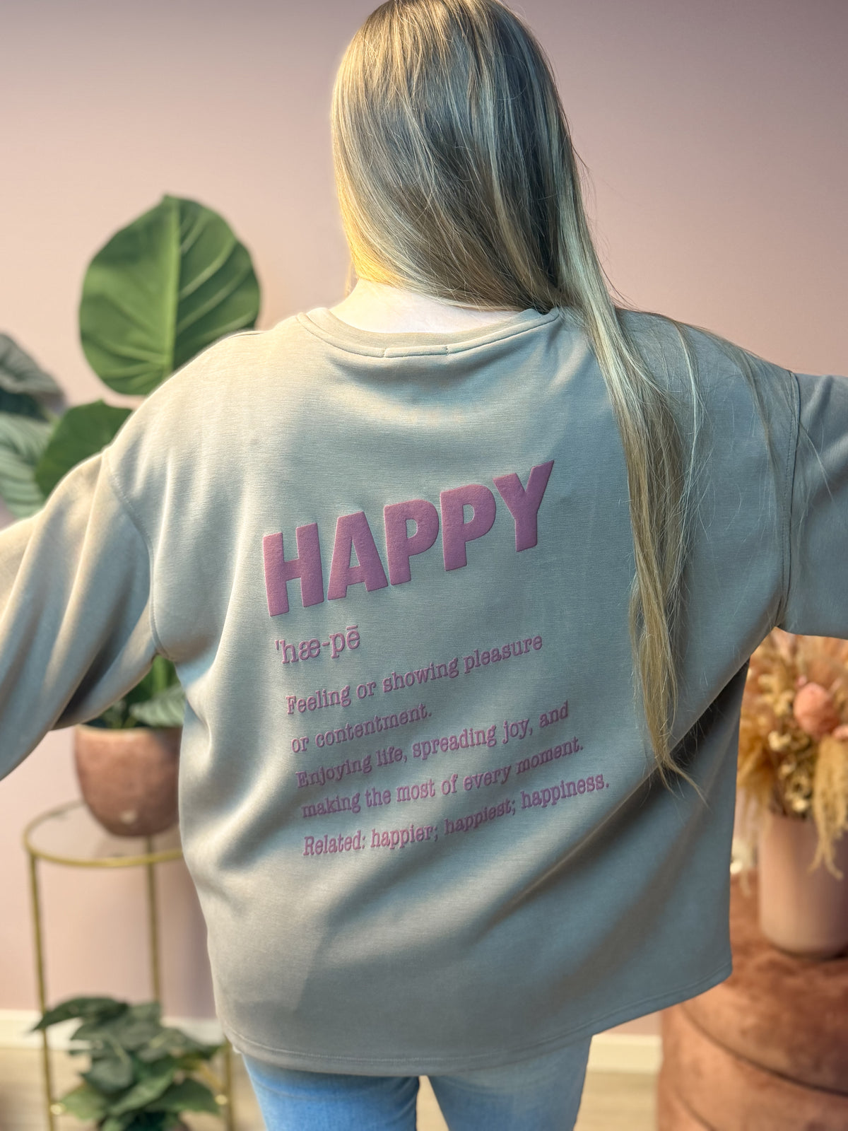sweater - happy