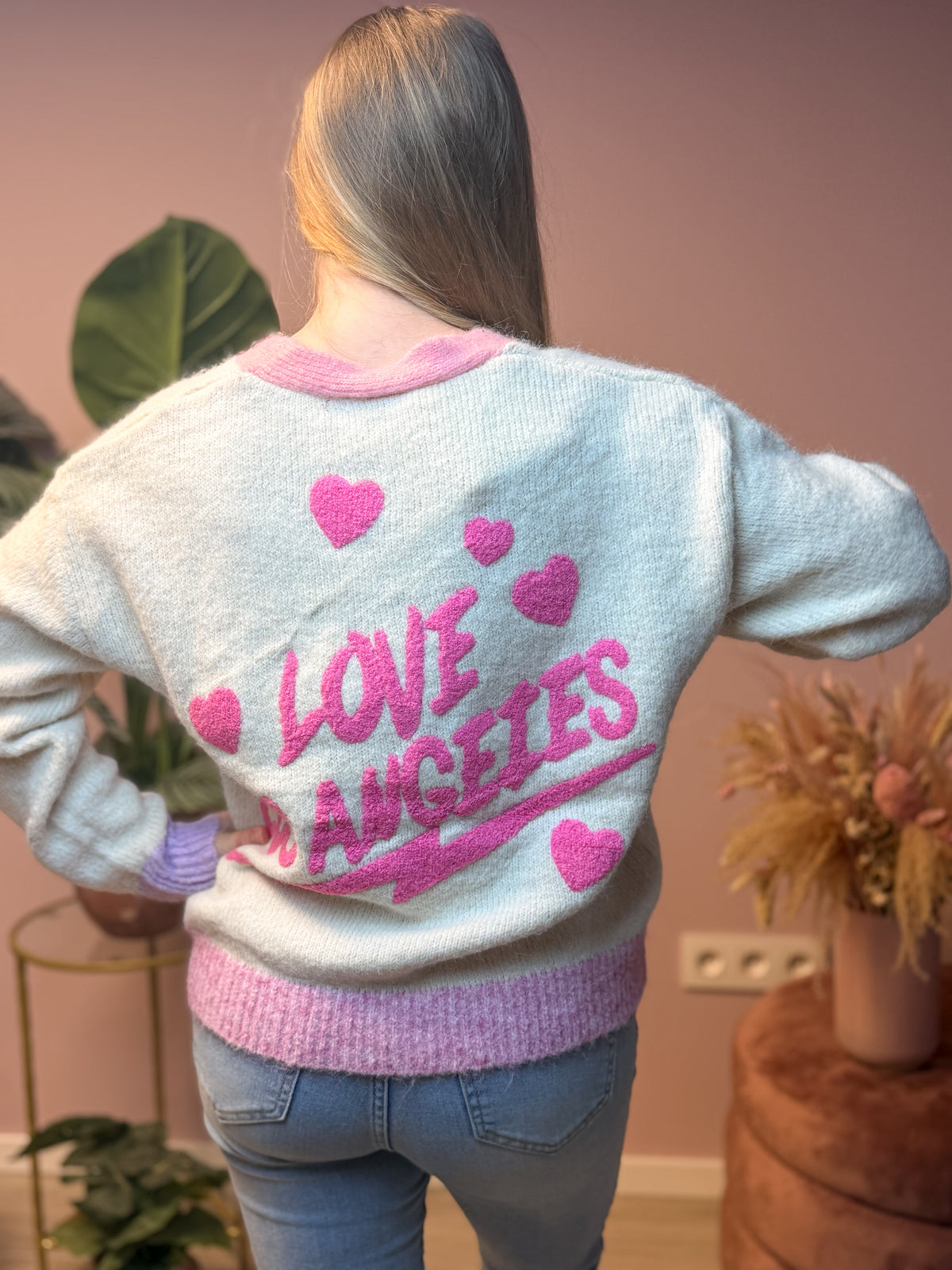 Love los angeles - colorblock sweater