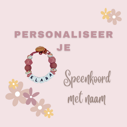 zelf te personaliseren - Speenkoord met naam