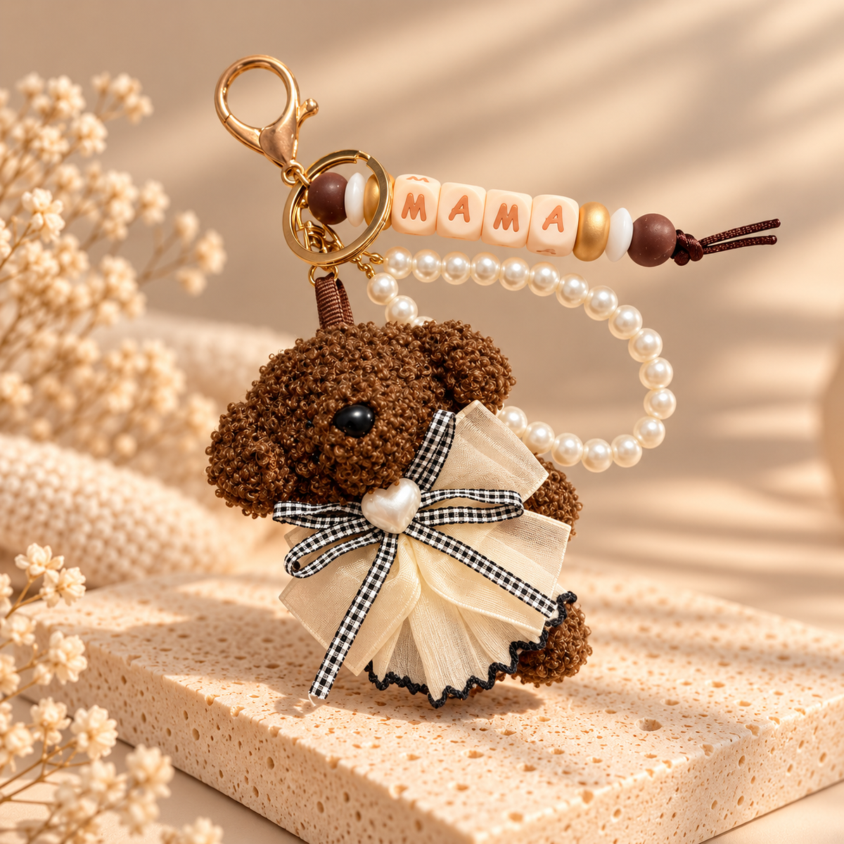 CUSTOM NIGHT - bear - luxe sleutelhanger