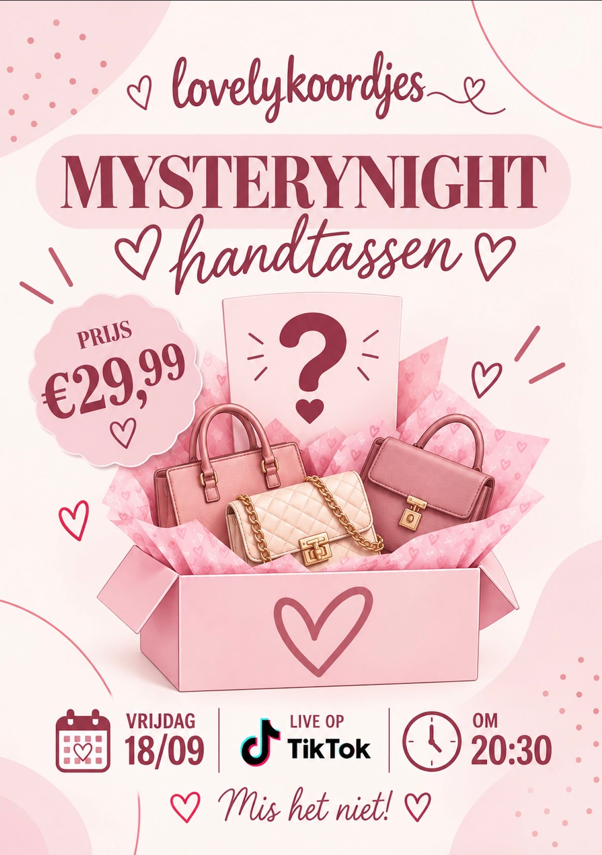 MYSTERY NIGHT HANDTASSEN - 18/09