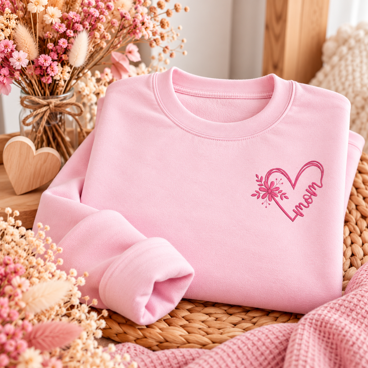 sweater - Heart mom