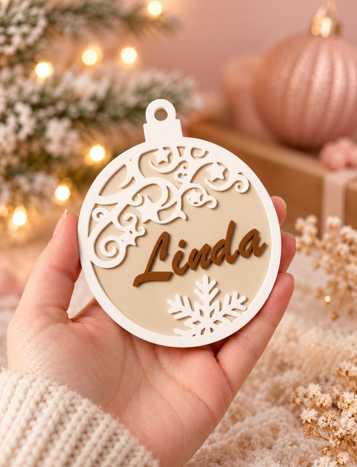 Kersornament 3D - sneeuwvlok