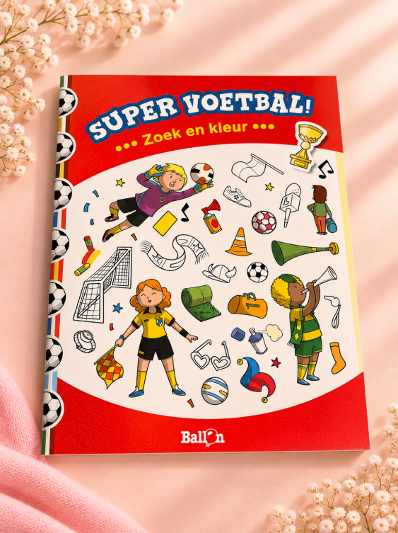 Super voetbal - zoek en kleur boek - vanaf 5 jaar