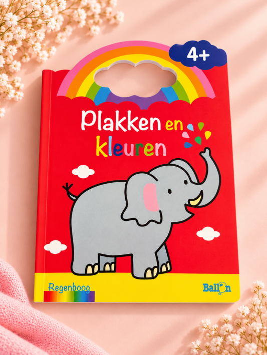 Plakken & kleuren - meeneemboek olifant - vanaf 3 jaar