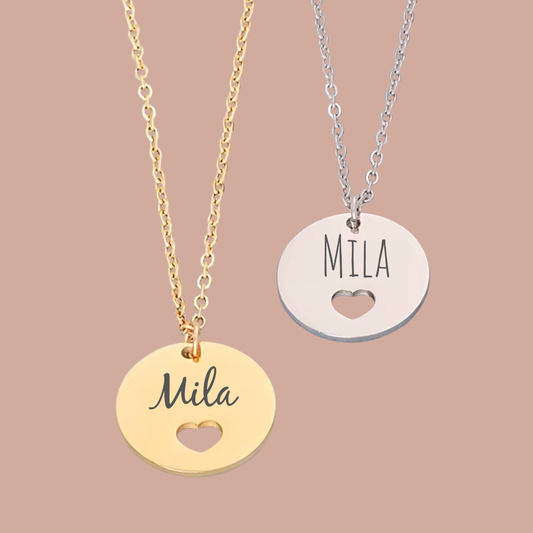 Ketting uitgesneden Hartje  - rond