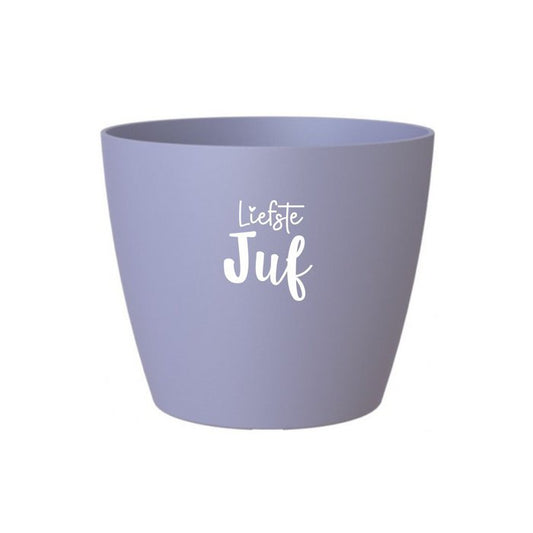 Bloempotje 'Liefste juf' - lila