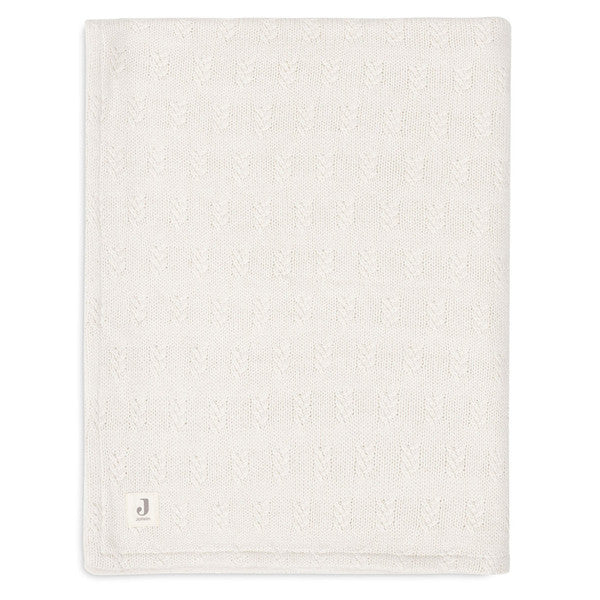 Jollein Grain Knit Ledikant deken - Velvet Oatmeal - ledikant
