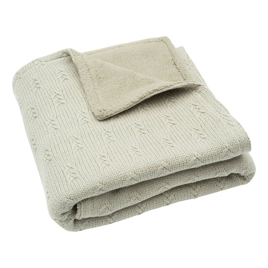 Jollein Grain Knit Wiegdeken - Velvet Olive Green