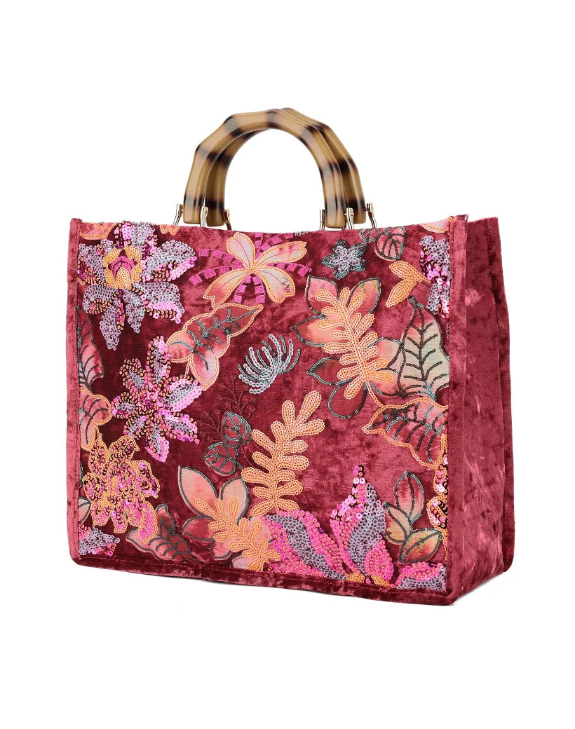 pailette bag  big- fuchsia