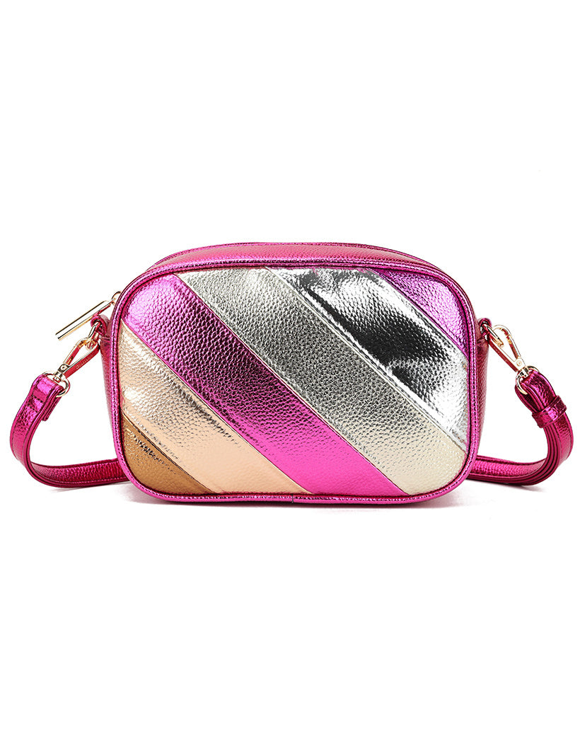 Rainbow round bag - fushia