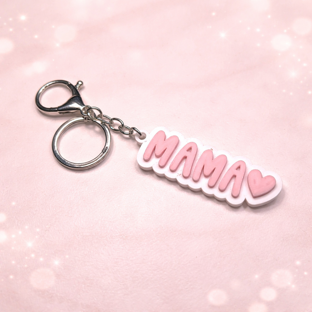 3D-geprinte Sleutelhanger “Mama” 💗
