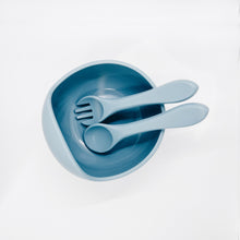 Afbeelding in Gallery-weergave laden, Silicone kom &amp; bestek - Vergrijsd petrol
