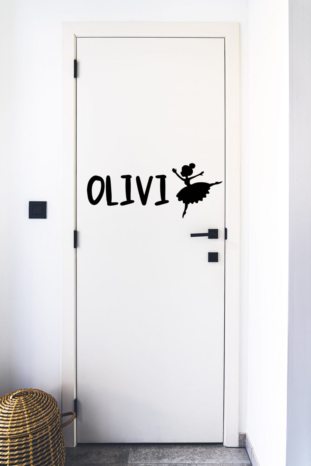 Kopie van DEURSTICKER MET NAAM - ballerina