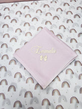 Afbeelding in Gallery-weergave laden, Hydrofiel doek met naam - Baby roze
