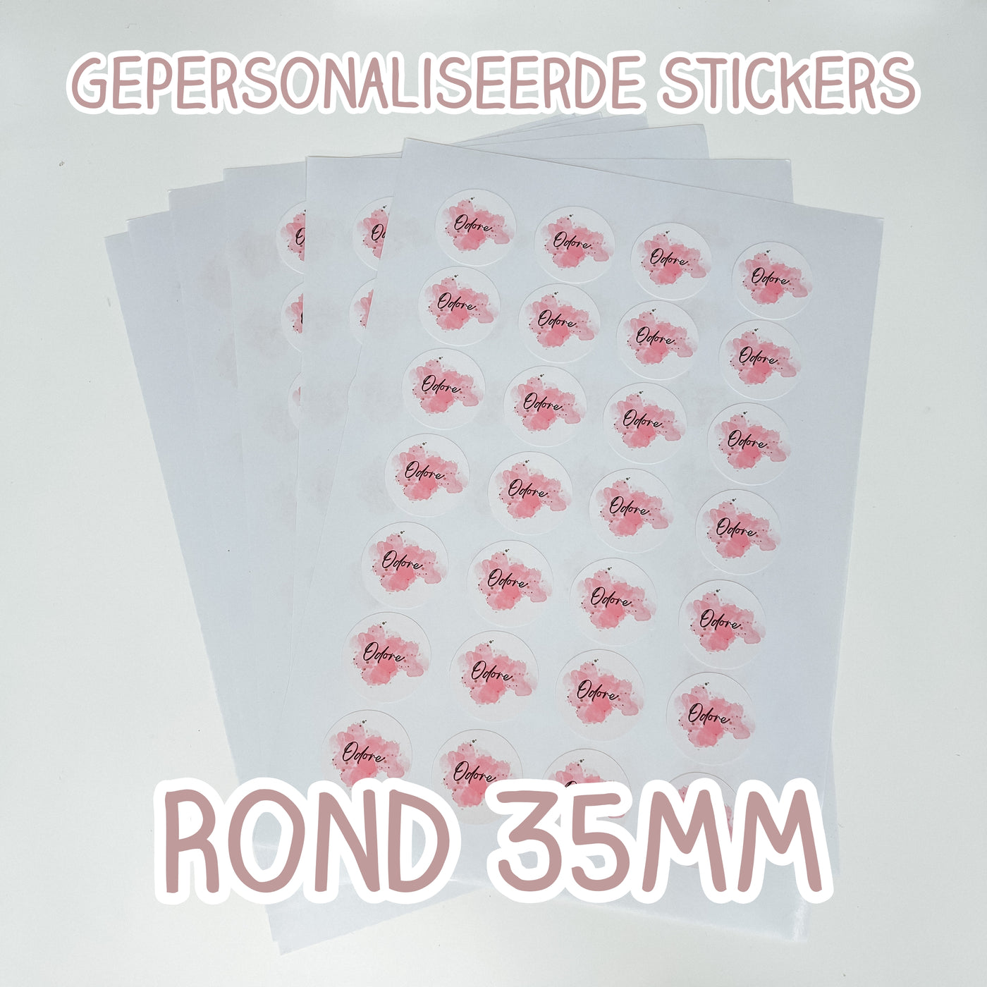 Gepersonaliseerde Stickers - Rond 35mm