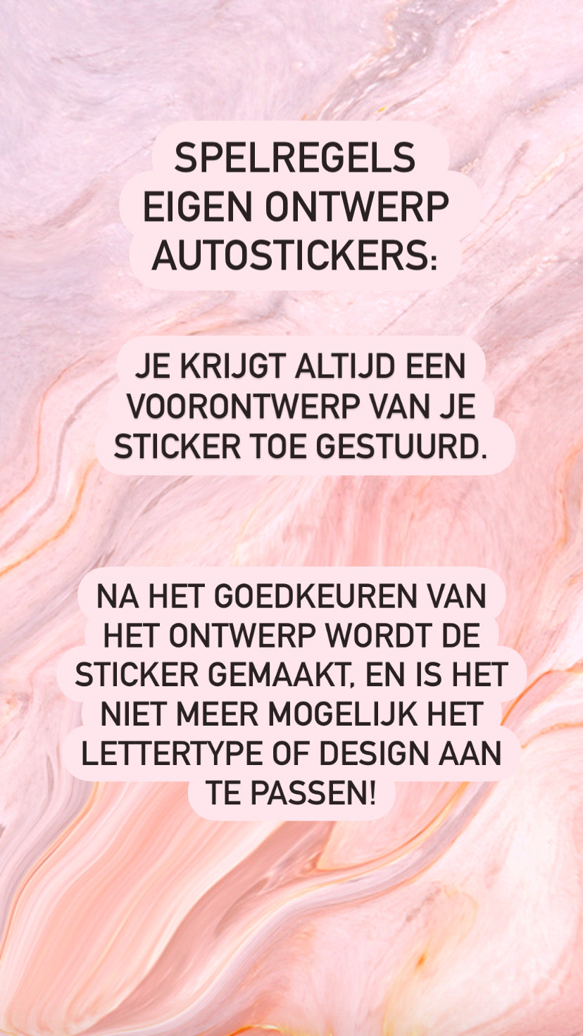 Personaliseer je eigen autosticker met naam!